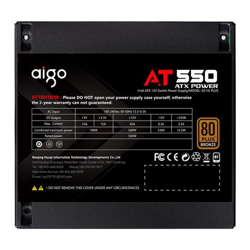 Aigo AT550 550 W Certificado 80+ Bronze  ATX