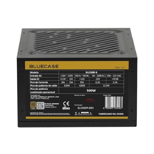 Bluecase BLU 500R-B 500 W Certificado 80+ Bronze  ATX