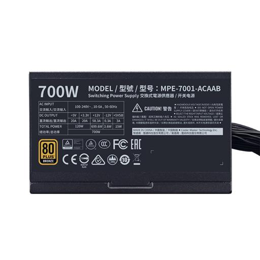 Cooler Master MWE V2 700 W Certificado 80+ Bronze  ATX