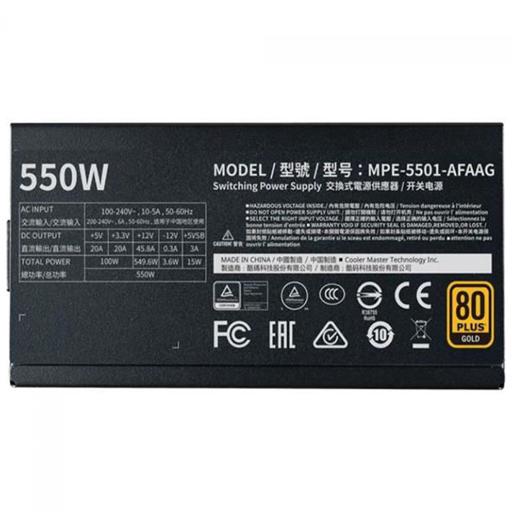 Cooler Master MWE V2 550 550 W Certificado 80+ Gold Full-Modular ATX