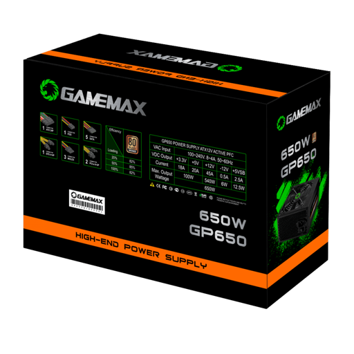 Gamemax GP650 650 W Certificado 80+ Bronze  ATX12V
