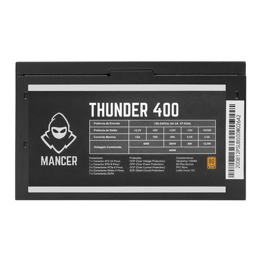 Mancer Thunder 400 400 W Certificado 80+ Bronze  ATX