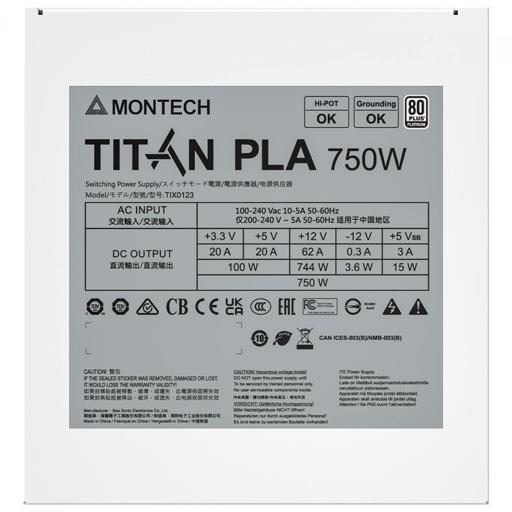 Montech TITAN PLA 750 750 W Certificado 80+ Platinum Full-Modular ATX