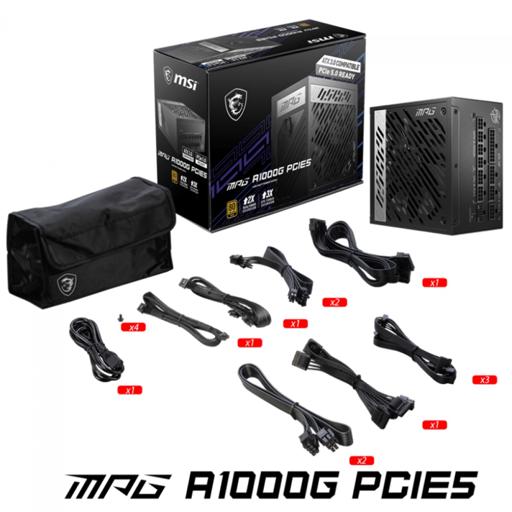 MSI A1000G PCIE5 1000 W Certificado 80+ Gold Full-Modular ATX
