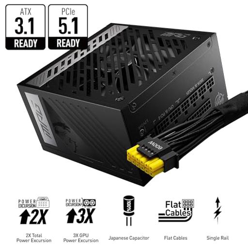 MSI MPG A850G 850 W Certificado 80+ Gold Full-Modular ATX12V