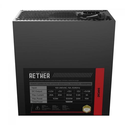 PCYes Aether 1000 1000 W Certificado 80+ Gold Full-Modular ATX