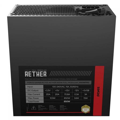 PCYes Aether 850 850 W Certificado 80+ Gold Full-Modular ATX