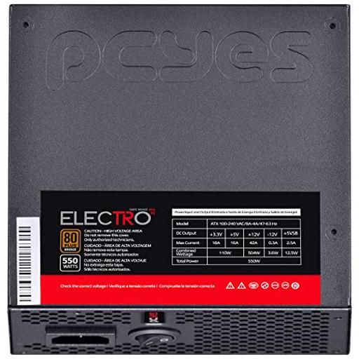 PCYes Electro V2 550 W Certificado 80+ Bronze  ATX