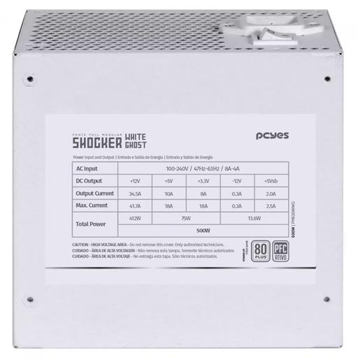 PCYes FM500WWG 500 W Certificado 80+ White Full-Modular ATX