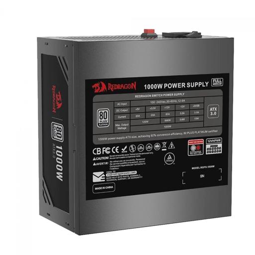 Redragon 1000W 1000 W Certificado 80+ Platinum Semi ATX12V
