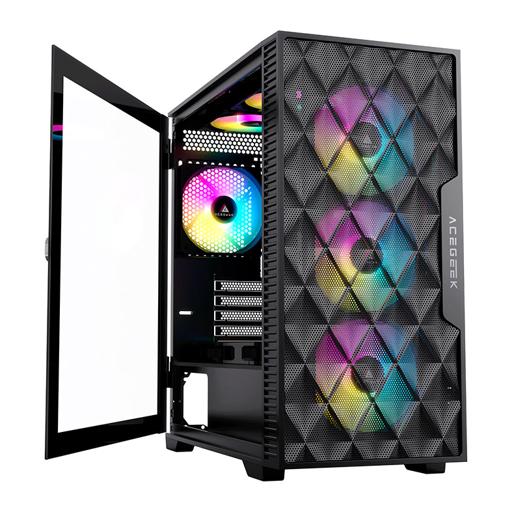 Acegeek Darkfate Mini Mesh ATX Mid Tower (Preto)
