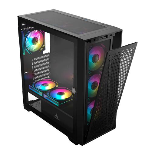 Acegeek Flipped-M ATX Mid Tower (Preto)