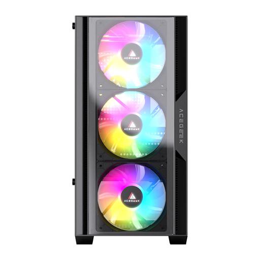 Acegeek Stratus Glass MicroATX Mid Tower (Preto)