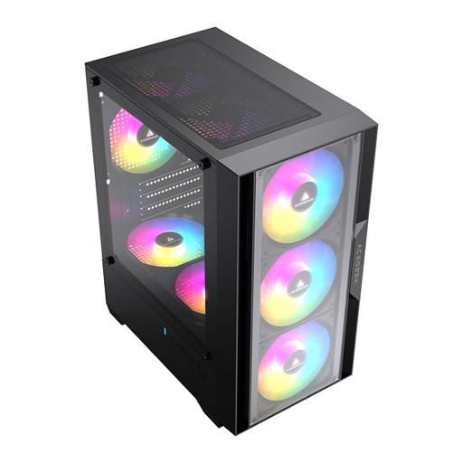 Acegeek Stratus Glass MicroATX Mid Tower (Preto)