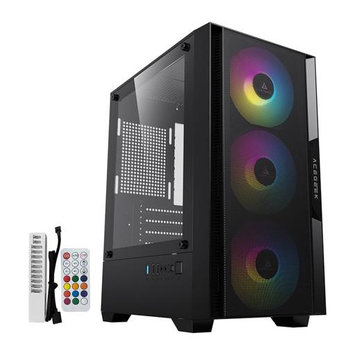 Acegeek Stratus Mesh ARGB MicroATX Mid Tower (Preto)