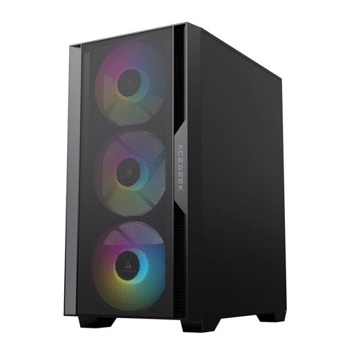 Acegeek Stratus Mesh ARGB MicroATX Mid Tower (Preto)