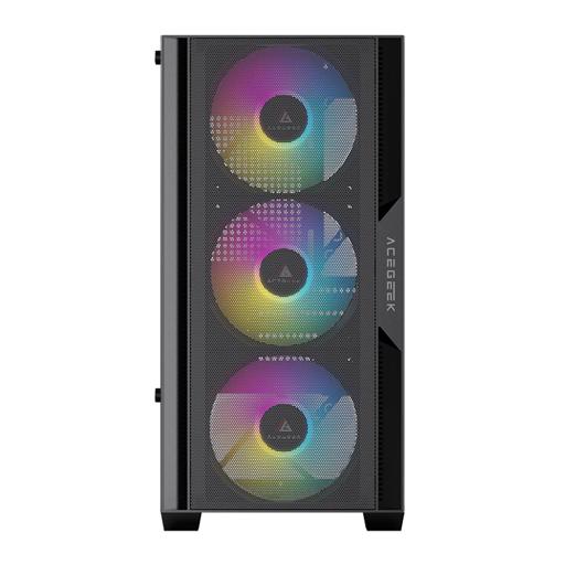 Acegeek Stratus Mesh ARGB MicroATX Mid Tower (Preto)
