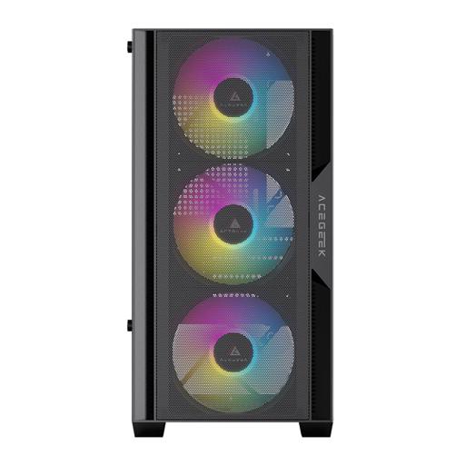 Acegeek Stratus Mesh Rainbow MicroATX Mid Tower (Preto)