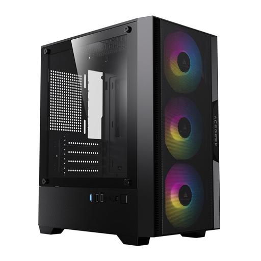 Acegeek Stratus Mesh Rainbow MicroATX Mid Tower (Preto)
