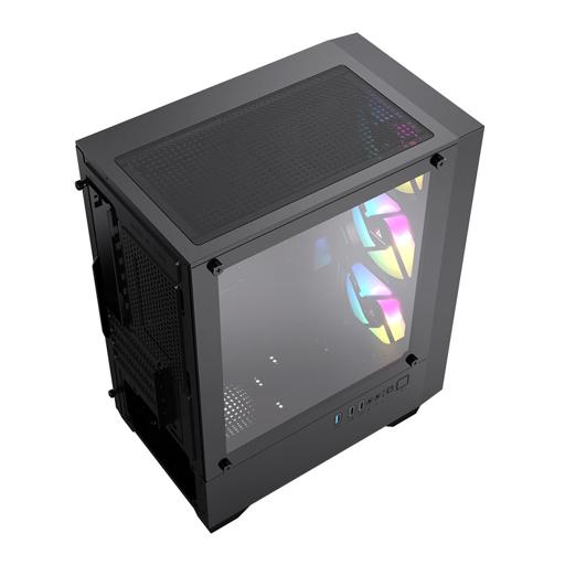 Acegeek Stratus Mesh Rainbow MicroATX Mid Tower (Preto)