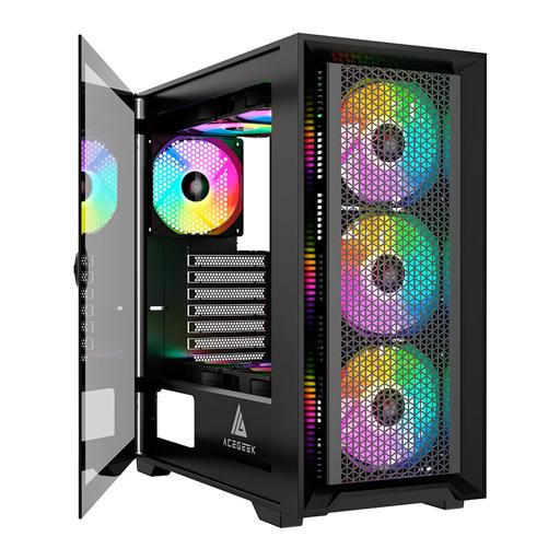 Acegeek Tempest A370 ATX Mid Tower (Preto)