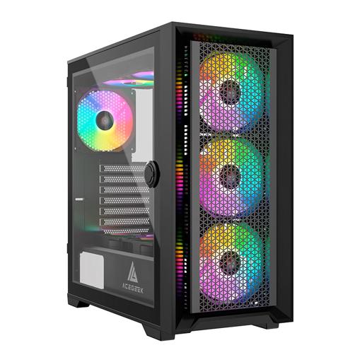 Acegeek Tempest A370 ATX Mid Tower (Preto)