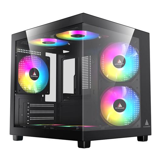 Acegeek Tide MicroATX Mid Tower (Preto)
