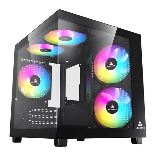 Acegeek Tide MicroATX Mid Tower (Preto)