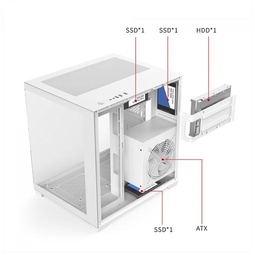 BRX Xtreme Glacier MicroATX Mid Tower (Branco)