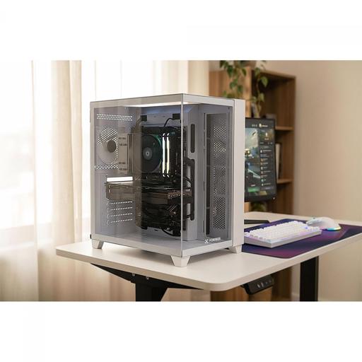 Fortrek Clarity Full Glass Aquário White ATX Mid Tower (Branco)