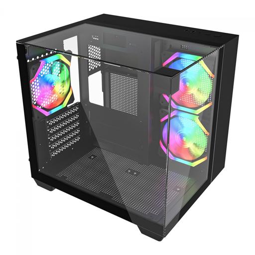 Gamer Ninja Clear Cube MicroATX Mid Tower (Preto)