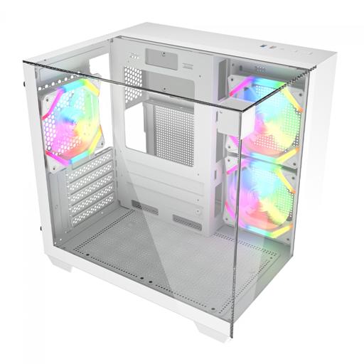 Gamer Ninja Clear Cube MicroATX Mid Tower (Branco)