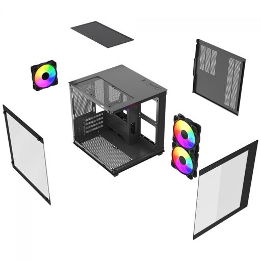 Gamer Ninja Ryomaru MicroATX Mini Tower (Preto)