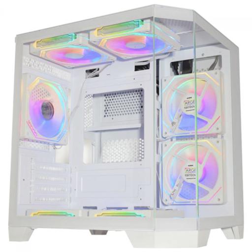 K-MEX Aquario Ângulo CG-W620 MicroATX Mid Tower (Branco)