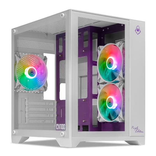 Mancer CV100 Purple Edition MicroATX Mid Tower (Branco)