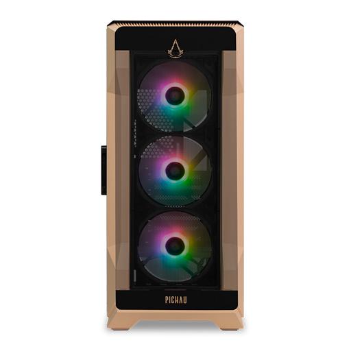 Pichau Pouter 3 Assasin's Creed Mirage ATX Mid Tower (Preto / Bege)