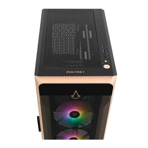 Pichau Pouter 3 Assasin's Creed Mirage ATX Mid Tower (Preto / Bege)