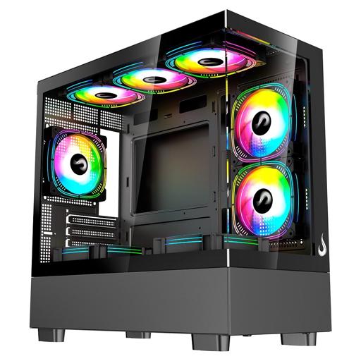 Rise Mode Crystal Glass 03 MicroATX Mid Tower (Preto)
