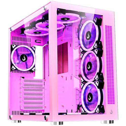 Rise Mode Galaxy Glass ATX Mid Tower (Rosa)