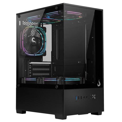 Rise Mode Prisma Glass 01 MicroATX Mid Tower (Preto)