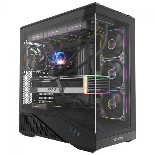 Round5 IceBox Black ATX Mid Tower (Preto)