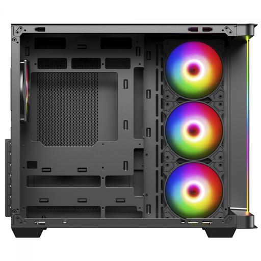 Superframe Power Cube Cristal ATX Mid Tower (Preto)