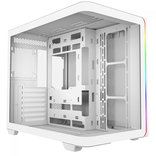 Superframe Power Cube Cristal ATX Mid Tower (Branco)