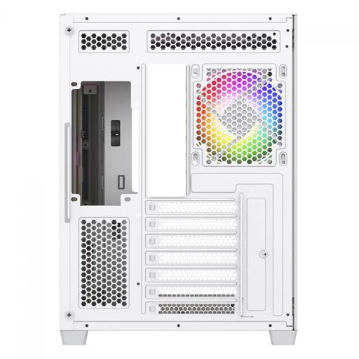 Superframe Power Cube Cristal ATX Mid Tower (Branco)