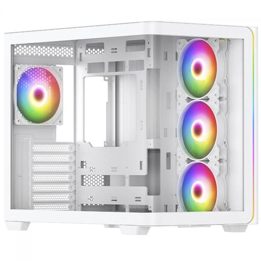 Superframe Power Cube Cristal ATX Mid Tower (Branco)