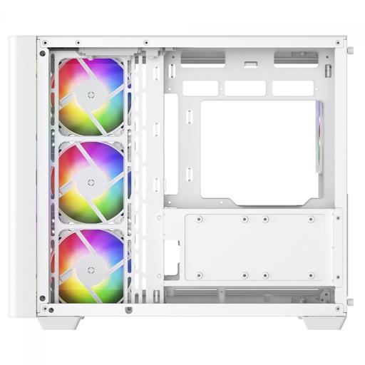 Superframe Power Cube Cristal ATX Mid Tower (Branco)