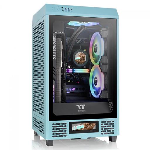 Thermaltake The Tower 200 Turquoise Mini ITX Tower (Azul / Preto)