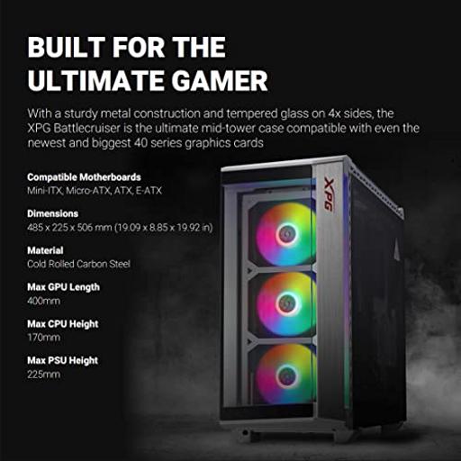 ADATA BATTLECRUISER ATX Mid Tower (Branco / Preto)