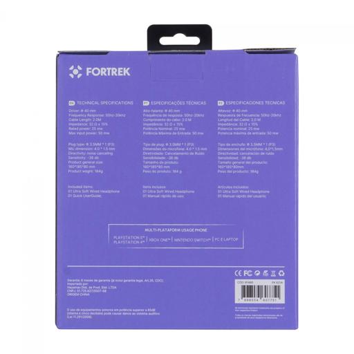 Fortrek FK621A PT Com fio