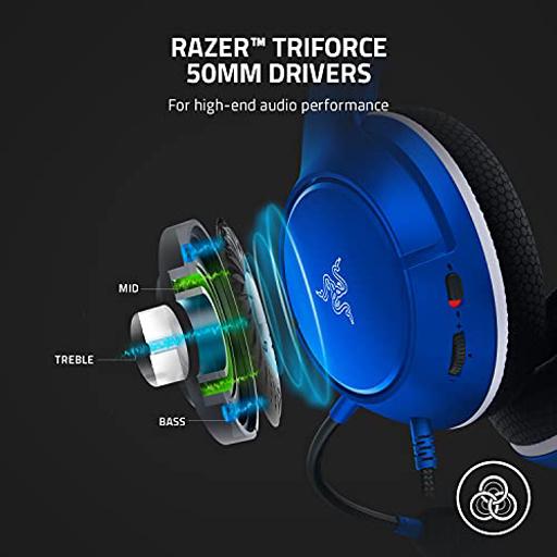 Razer Kaira X Preto / Azul Com fio